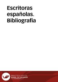 Escritoras españolas. Bibliografía