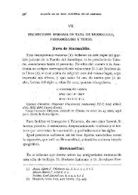 Inscripciones romanas de Nava de Ricomalillo, Herramélluri y Tricio