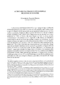 Acerca de una traducción española de Xavier de Maistre