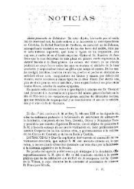 Noticias. Boletín de la Real Academia de la Historia, tomo 44 (1904). Cuaderno III