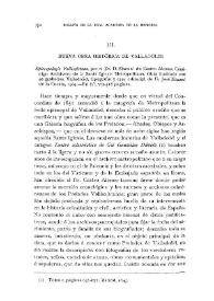 Nueva obra histórica de Valladolid: Episcopologio vallisoletano