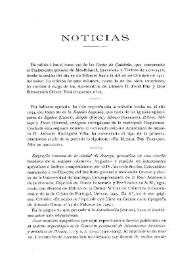Noticias. Boletín de la Real Academia de la Historia, tomo 45 (noviembre 1904). Cuaderno V