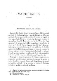 Inscripción romana de Lebeña