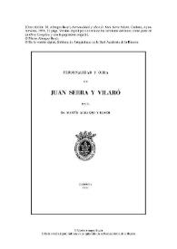 Personalidad y obra de Juan Serra y Vilaró
