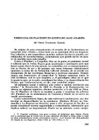 Presencia de Flaubert en Leopoldo Alas 