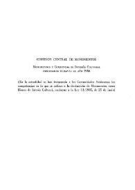 Comisión Central de Monumentos : Monumentos y Conjuntos de Interés Cultural informados durante el año 1986