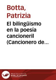 El bilingüismo en la poesía cancioneril (Cancionero de Baena, Cancioneiro de Resende)