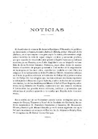 Noticias. Boletín de la Real Academia de la Historia, tomo 46 (enero 1905). Cuaderno I