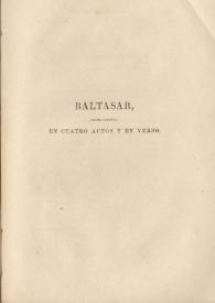 Baltasar : drama oriental en cuatro actos y en verso