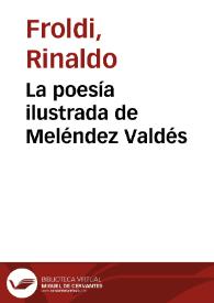 La poesía ilustrada de Meléndez Valdés