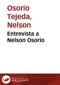 Entrevista a Nelson Osorio