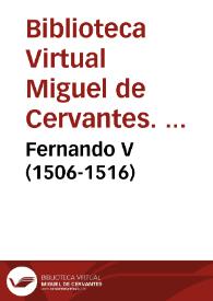 Fernando V (1506-1516)