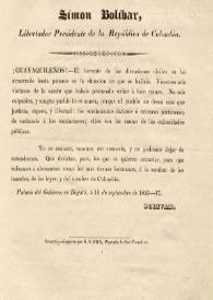 Guayaquileños [Proclama. Bogotá 11 de septiembre de 1827]