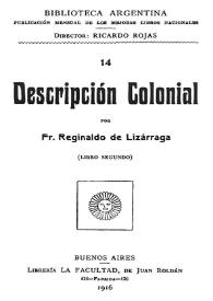 Descripción colonial (libro segundo)