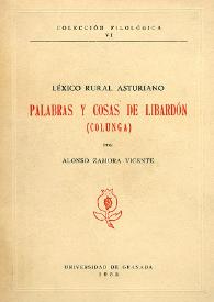 Léxico rural asturiano : palabras y cosas de Libardón (Colunga)
