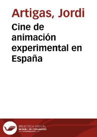 Cine de animación experimental en España