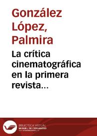 La crítica cinematográfica en la primera revista barcelonesa 