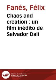 Chaos and creation : un film inédito de Salvador Dalí