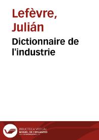 Dictionnaire de l'industrie
