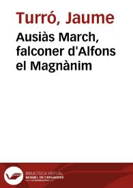 Ausiàs March, falconer d'Alfons el Magnànim
