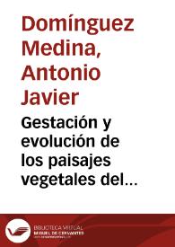 Gestación y evolución de los paisajes vegetales del ámbito territorial del Jardín Canario. Barranco de Guiniguada. Gran Canaria
