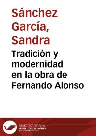 Tradición y modernidad en la obra de Fernando Alonso