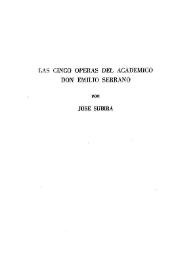 Las cinco óperas del académico don Emilio Serrano