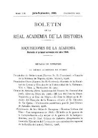 Adquisiciones de la Academia durante el primer semestre del año 1908