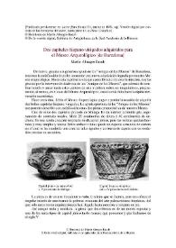 Dos capiteles hispano-visigodos adquiridos para el Museo Arqueológico [de Barcelona]