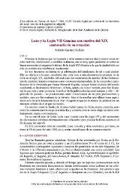 León y la Legio VII Gemina con motivo del XIX centenario de su creación