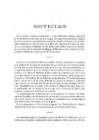 Noticias. Boletín de la Real Academia de la Historia, tomo 56 (enero 1910). Cuaderno I