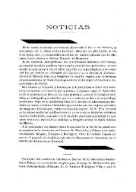 Noticias. Boletín de la Real Academia de la Historia, tomo 56 (marzo 1910). Cuaderno III