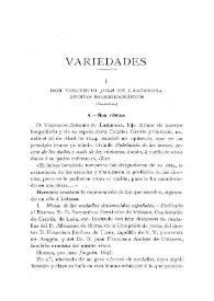 Don Vincencio Juan de Lastanosa. Apuntes bio-bibliográficos (Conclusión) [III]