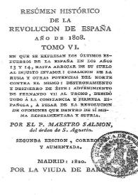 Resumen histórico de la revolución de España año de 1808. Tomo VI