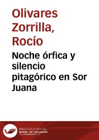 Noche órfica y silencio pitagórico en Sor Juana