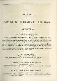 Poesías de Don Diego Hurtado de Mendoza