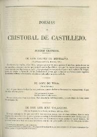 Poesías de Cristóbal de Castillejo