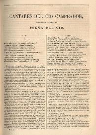 Cantares del Cid Campeador, conocidos con el nombre de Poema del Cid