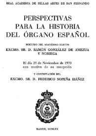 Perspectivas para la historia del órgano español