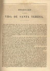 Introducción al libro de la vida de Santa Teresa