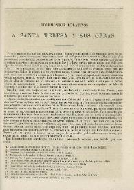 Documentos relativos a Santa Teresa y sus obras