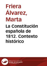 La Constitución española de 1812. Contexto histórico