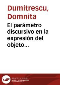 El parámetro discursivo en la expresión del objeto directo lexical: español madrileño vs. español porteño