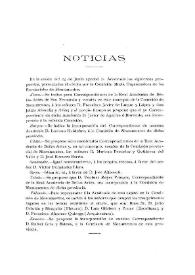 Boletín de la Real Academia de la Historia, tomo 59 (1911) Cuadernos I-II. Noticias
