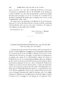 Cuatro documentos suscriptos en 1465, por el Rey D. Alfonso XII de Ávila