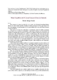 Notas biográficas de D. Jaime Caruana Gómez de Barreda