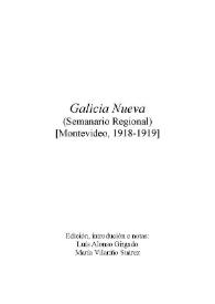 Galicia Nueva : (Semanario Regional) [Montevideo, 1918-1919]