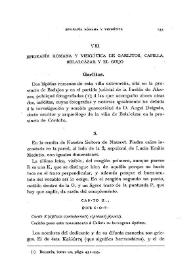 Epigrafía romana y visigótica de Garlitos, Capilla, Belalcázar y El Guijo