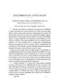 Boletín de la Real Academia de la Historia, tomo 61 (1912) Cuadernos I-II. Documentos oficiales. Convocatoria para los premios de 1913 (