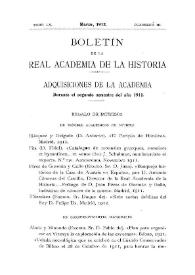 Adquisiciones de la Academia durante el segundo semestre del año 1911